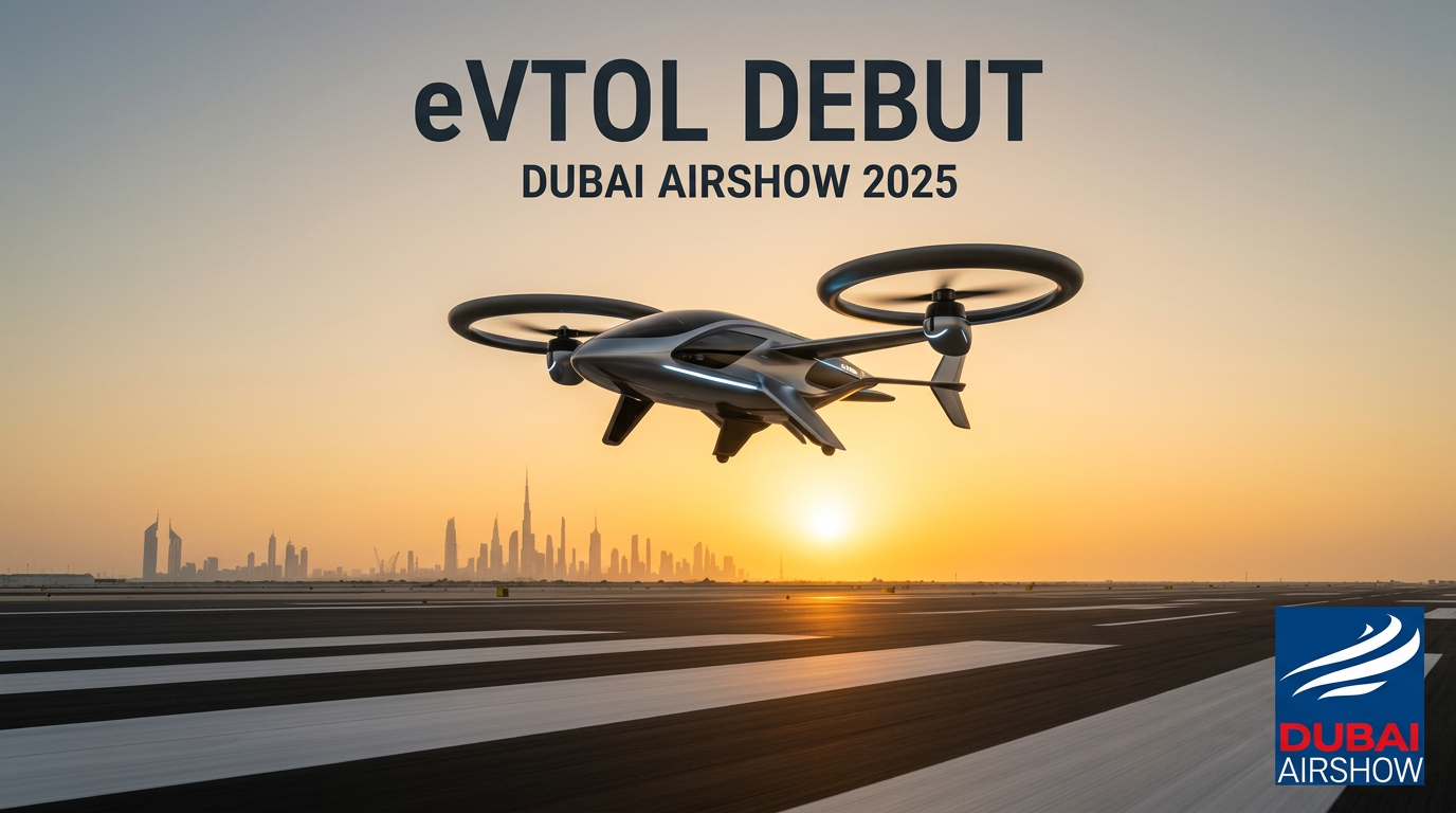 eVTOL Debut — Dubai Airshow 2025 — Aerospace · Industrial Design